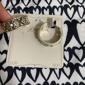Brighton hoop silver heart earrings!